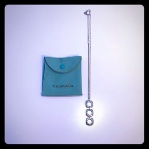 Authentic Tiffany Square Pendant Necklace
